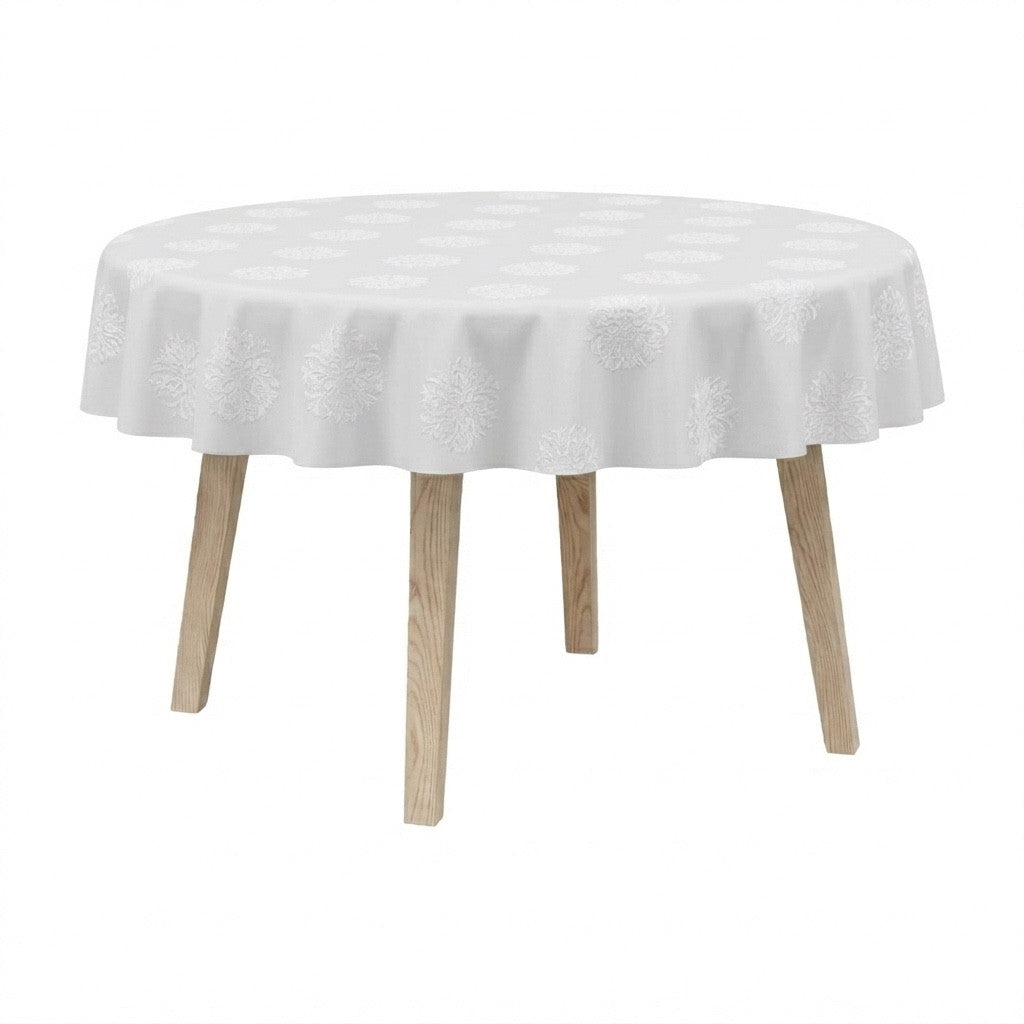 Voir l'image en plein écran Nappe ronde damassée