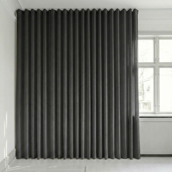 Veloursvorhang nach Maß – Bris - Charcoal - C2622