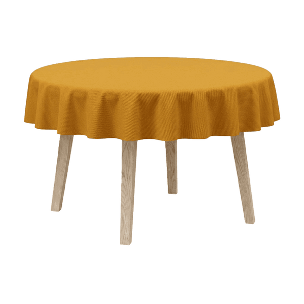 Runde Tischdecke aus Baumwollmischgewebe - Yellow - D1043´