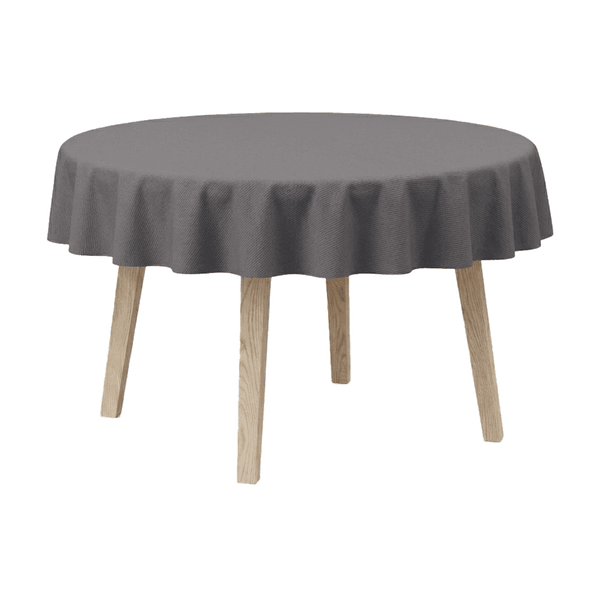 Runde Tischdecke aus Baumwollmischgewebe - Grey - D1039´