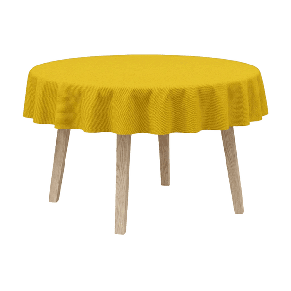 Runde Tischdecke aus Baumwollmischgewebe - Yellow - D1041´