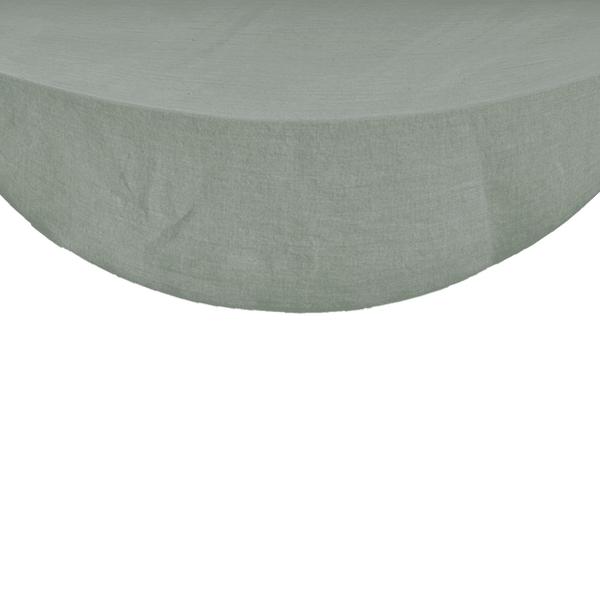 Runde Tischdecke aus Leinen - Khaki