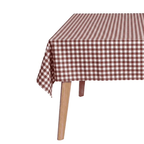 Karierte Tischdecke nach Maß - Brown check - D1021.