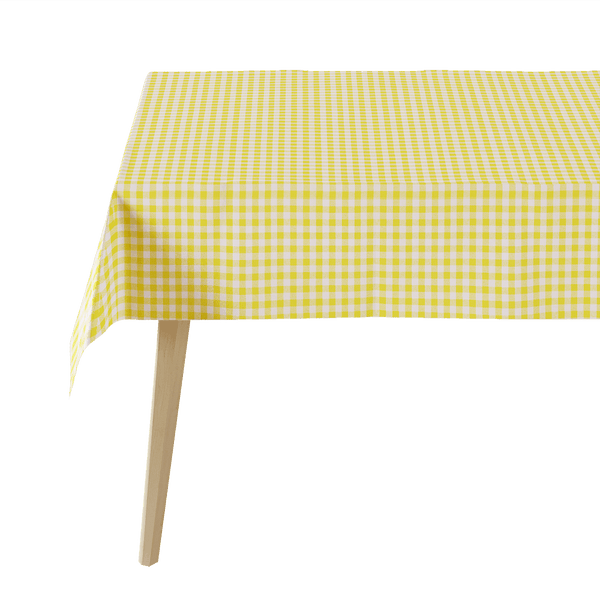 Karierte Tischdecke nach Maß - Yellow check - D1023.