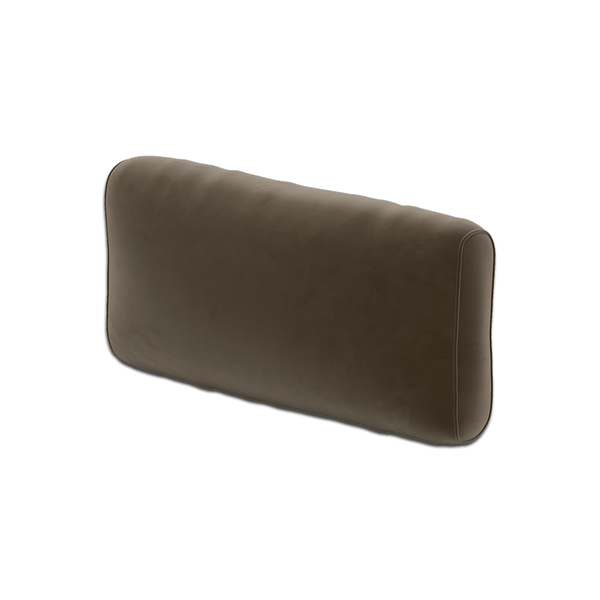 Coussin de dossier souple sur mesure en Velour - Deep gray. - S6013