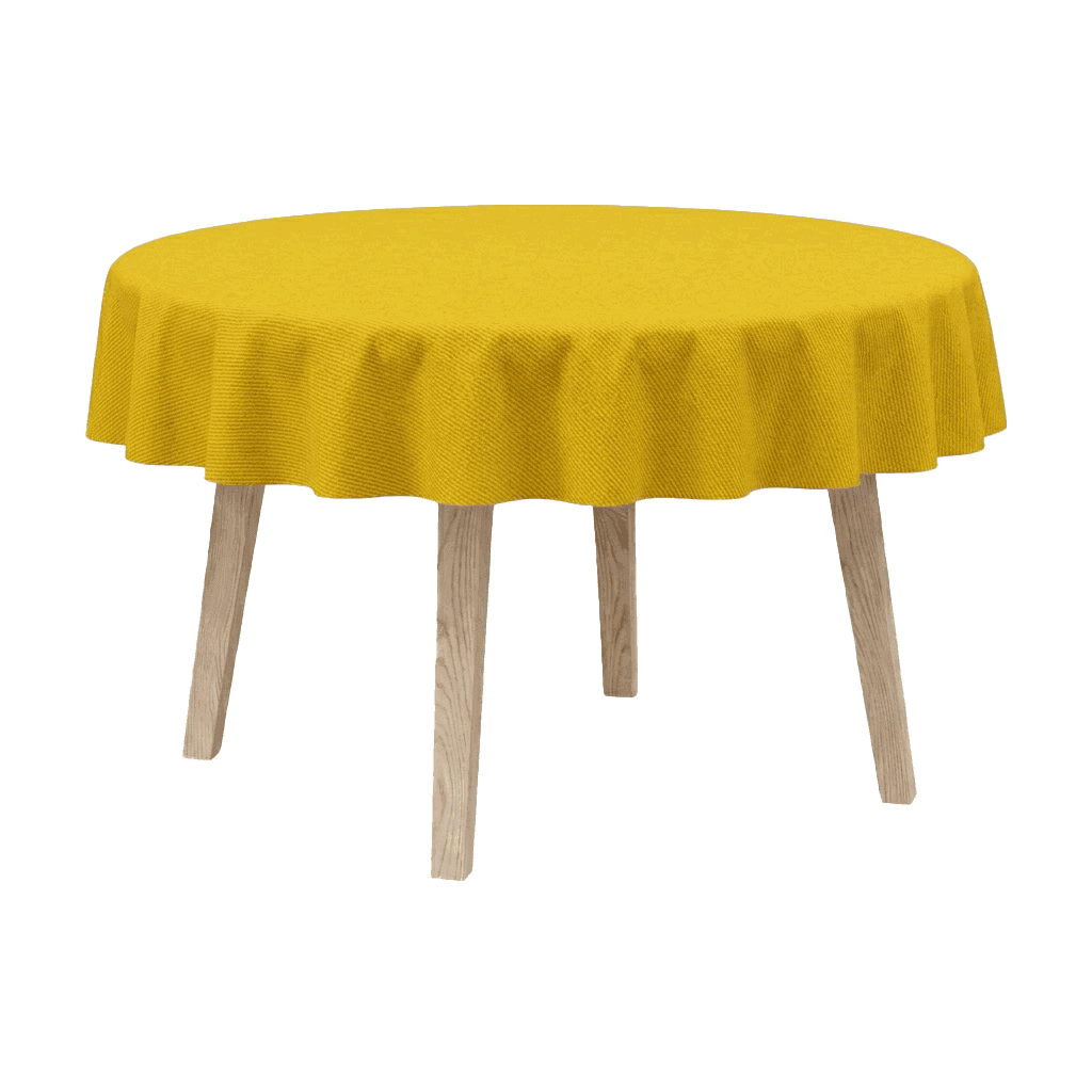 Runde Tischdecke aus Baumwollmischgewebe