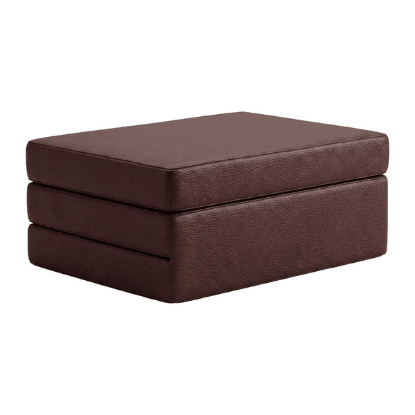Vouwmatras op maat in kunstleer - Aubergine - S3103