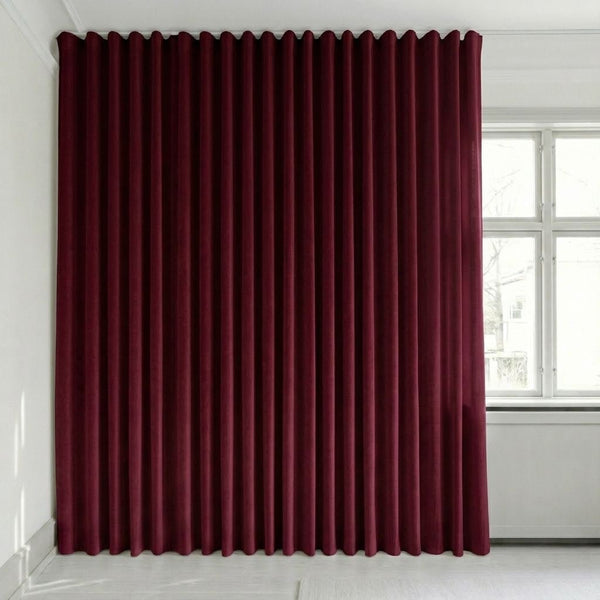 Veloursgordijn op maat – Bris - Wine Red - C2641