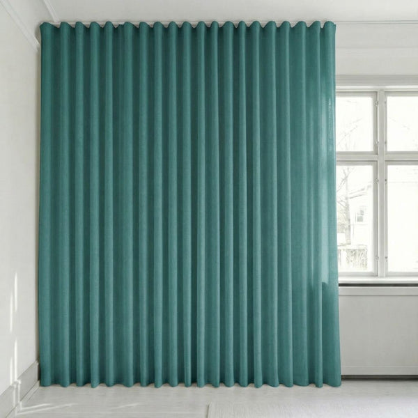 Rideau semi-transparent sur mesure – Rooma - Aqua - C1637