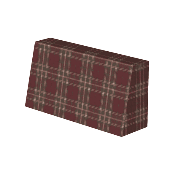 Coussin de dossier incliné sur mesure en laine à motifs - Cranberry - S7206.
