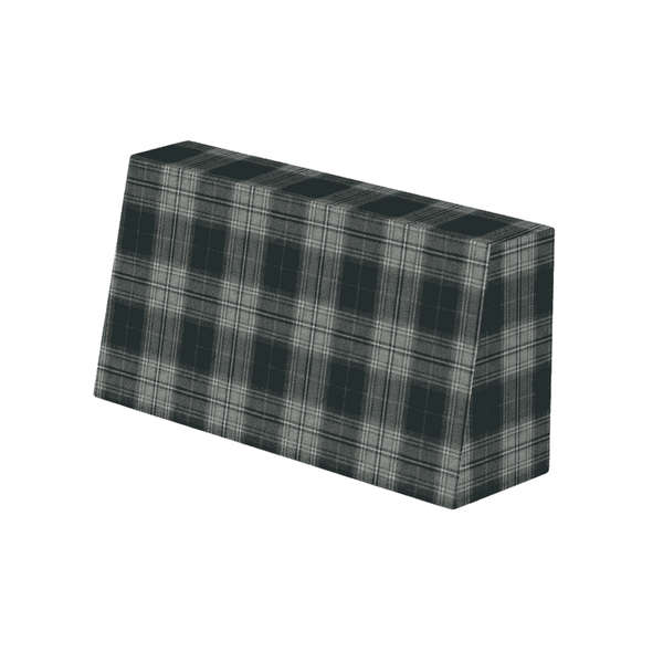 Coussin de dossier incliné sur mesure en laine à motifs - Obsidian - S7211.